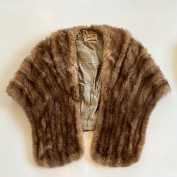 Vintage majestic 1950’s Mink fur Shawl wrap Boston clean no smoking collectors - Picture 1 of 6